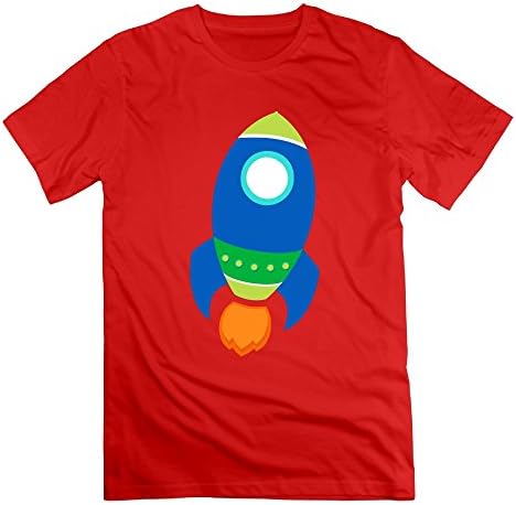 Blue Rocket 1 Short-Sleeves Cotton Tee Sports Tshirts For Mens Crew Neck