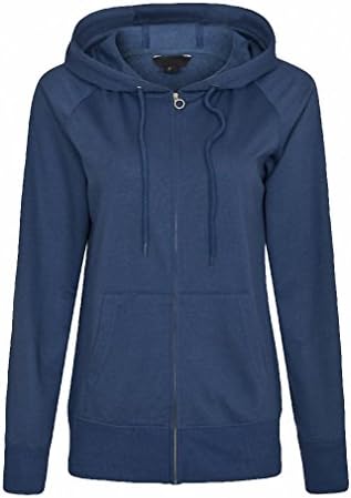 Women Basic Loose Zip-Up Hoodie Solid Casual Plussized Long Sleeve Casual Roupas Femininas Autumn Spring Tops 5 Colors Zc043 Blue L