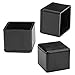 1” x 1” Square Chair Leg Caps, WarmHut 32pcs Black Anti-Slip 1 Inch Chair Leg Floor Protectors Chair Table Bar Stool Leg Covers Furniture Leg Cube Feet