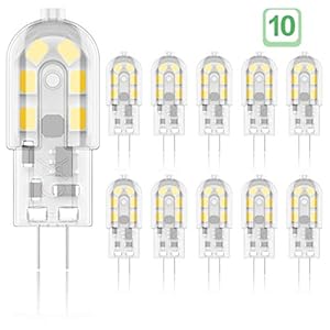 G4 LED-lampen, 2W Vervang 10W-25W halogeenlampen, flikkervrij, warm wit 3000K, AC / DC 12V, niet-dimbaar, spaarlampen…