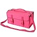 Huhuhero Marker Case, 120 Slots Extendable and Foldable Oxford Organizer with Carrying Handle for Permanent Paint Marker, Dry Erase Marker, Repair Marker Pen, Color Highlighter, Rose Pink