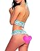 HOTOUCH Lingerie Babydoll Sexy Cupless Bra and Crotchless Panty Set Lace,Green,Medium