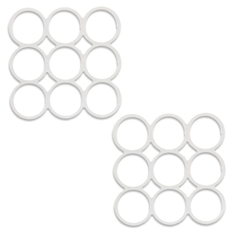 2 Pcs Trivet Heat Resistant Mat Non Slip Durable Flexible Table Mats Reusable Round Cup Mat Hot Pot Holder Heat Resistant for Kitchen Accessories