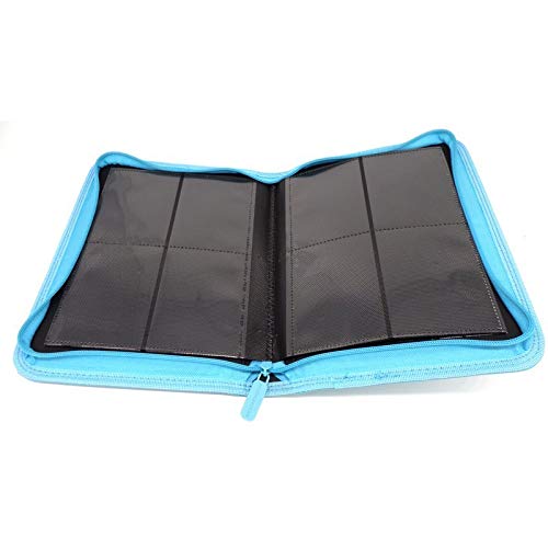 docsmagic.de Pro-Player 4-Pocket Zip-Album Light Blue - 160 Card Binder - MTG - PKM - YGO