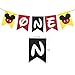 HEETON Boy Mouse First Birthday Mouse Banner Handmade 1st Birthday Party Decorations High Chair Banner,Boy Mouse Theme Baby Boy Photo Booth Props