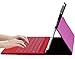 Valkit Microsoft Surface 3 Case, Compatible Surface 3 type Cover, Folio PU Leather Stand Cases and Covers Bag Skin With Stylus Pen Holder Compatible with Surface 3 10.8 inch Original Keyboard, Pink