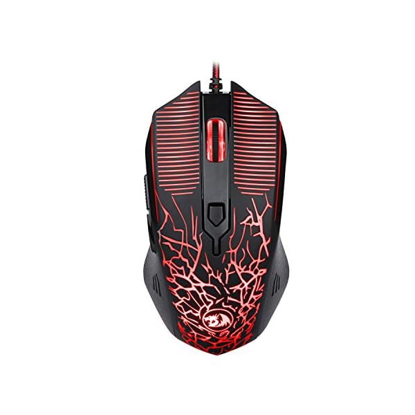 Redragon M608 Wired Gaming Mouse Ergonomic LED Back Light PC Laptop Computer Gaming Mouse 4 LED Colors 2 Side Buttons…