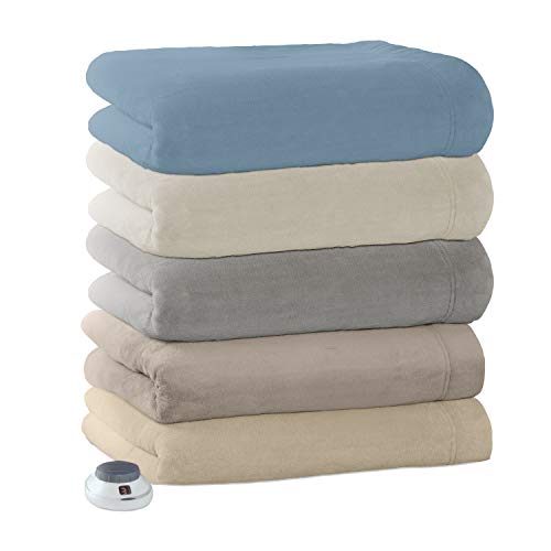 SoftHeat by Perfect Fit | Luxurious Velvet Plush Heated Electric Warming Blanket with Safe & Warm Low-Voltage Technology (King, Gray) - Thumbnail 3