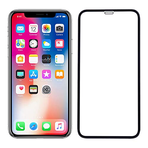 POPIO Tempered Glass for Apple iPhone X; iPhone XS; iPhone 11 Pro (Black) Edge to Edge Full Screen Coverage