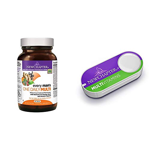 New Chapter Every Man s One Daily, Men s Multivitamin Fermented with Probiotics + Selenium + B Vitamins + Vitamin D3 + Organic Non-GMO Ingredients - 48 ct + New Chapter Multivitamins