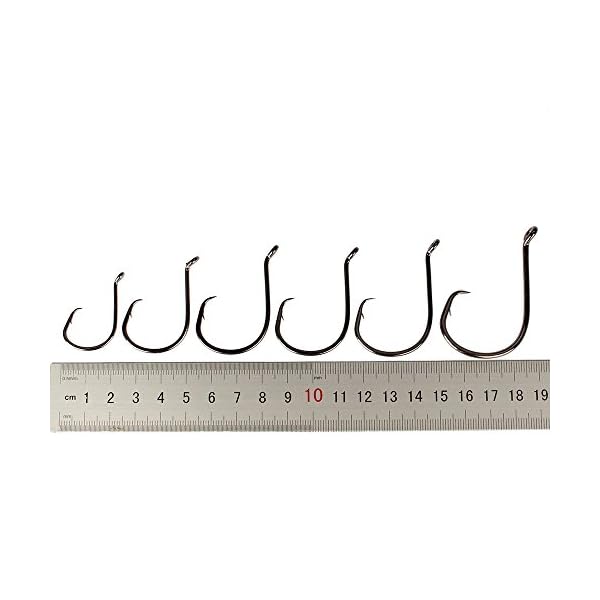YOGAYET-Offset-Fishing-Hooks-Octopus-Circle-Hooks-Extra-Sharp-Black-High-Carbon-Steel-for-Saltwater-Boat-Fishing-10-100-50-Pcs