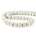 BEADNOVA 8mm Color Lava Beads Natural Crystal Stone Gemstone Round Loose Energy Healing Beads for Jewelry Making (8mm, 48-50pcs, White)