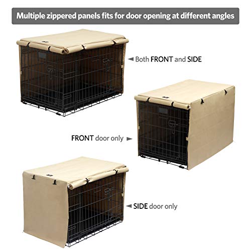 XZONE PET Double Door Dog Crate Cover Polyester Pet Kennel Cover