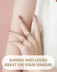 Feraco 2PCS Magnetic Copper Rings For Women For
