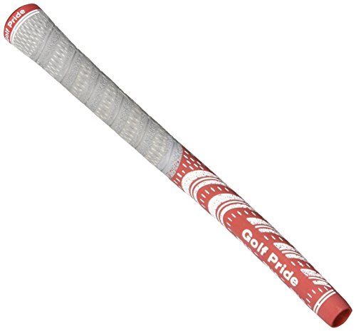 Golf Pride New Decade MultiCompound Platinum Grip, Scarlet/White