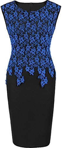 Zadachiel Women's Elegant Floral Lace Fitted Pencil Dress