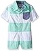 Nautica Baby Pieced Poplin Romper, Yucca Mint, 12 Months