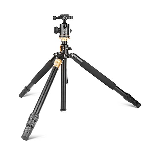 QZSD Q999H Aluminum alloy Tripod Monopod 360 Degree Damping Ball Head Carry Case For Canon Sony Nikon Video Camcorder With Horizontal Column