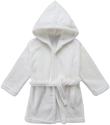 Unisex-Baby Winter Soft Soft Coral Fleece Flush Hooded Bath Robe
