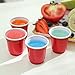 Tashiliving [ 100 Pack-2 oz Mini Party, Jager Bomb, Jello Shots, Sample Cups, 100 Count (Pack of 1), Red