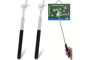 2Pcs Telescopic Teachers Pointer Mini Retractable Finger Pointer Stick for Classroom Extendable Hand Pointer Classroom Pointe
