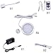 AIBOO Linkable Under Cabinet LED Lighting 12V Slim Aluminum Dimmable Puck Lights with RF Remote Control & UL Listed Transformer for Mood Lighting(6 Lights, Warm White)