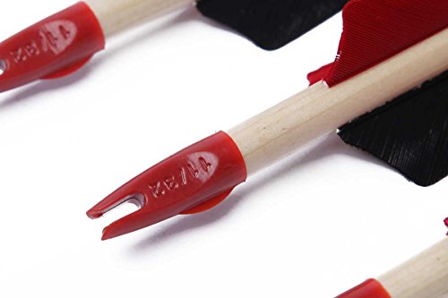 image for PG1ARCHERY Archery Target Arrows, 12 Pack Traditional Wooden Arrow Shi