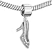 CharmSStory Bling Highheeled Shoe Charms Dangle Beads for Bracelets (Silver Plated)