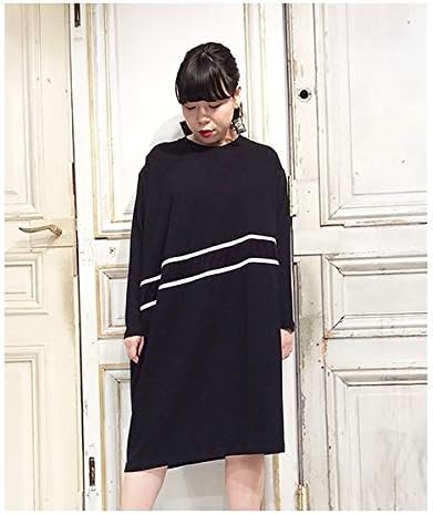 Amazon Co Jp ゴム Gomme 60 ファイン裏毛 切替ワンピース 黒 M 服 ファッション小物