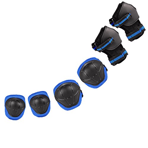 Speedrid Kids Protective Gear, Skating Knee Pads for Child, Elbow and Knee Pads with Wrist Guards 6 in 1 for Cycling Bike Rollerblading Scooter