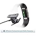 for Fitbit Charge 2 Charger, Insten 1 Feet USB Charging Cable Cord Replacement Charger Compatible with Fitbit Charge 2 Fitness Tracker Smart Watch Bracelet Wristband Dock Charger Adapter, Black
