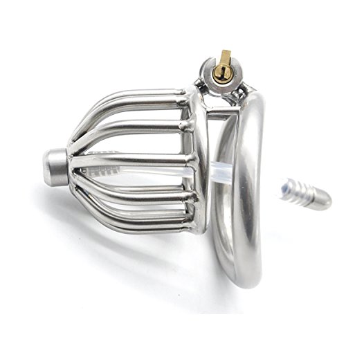 Bondage Masters Chastity Cage Chastity Device, Removable urethral Tube, Ultra Short with Air-Flow Design