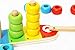 TOWO Wooden Stacking Rings Baby –Lovely Caterpillar Counting Game - Colour Sorting Puzzle - 5 Pegs Ring Stacker - Counting Rings Early Learning Wooden Toys for 1 Year Old Gift First Birthday Boy Girl