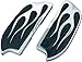 Kuryakyn 7025 Motorcycle Foot Control Component: Flamed Floorboard Covers for Kawasaki, Suzuki, Victory, Yamaha Motorcycles, Chrome, 1 Pair