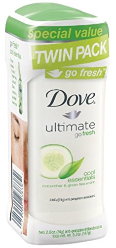 Dove go fresh Anti-Perspirant Deodorant, Cucumber & Green Tea, Twin Pack, 2.6 oz