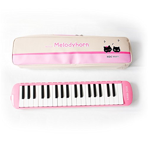Youngchang 37 Piano Keys Students Melodica Musical Instrument with Carrying Bag / Made in Korea- Pink YM-NK37