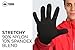 Running Gloves with Touch Screen - Black Winter Glove Liners for Texting, Cycling, Driving - Thin, Lightweight & Warm Cold Weather Thermal Outdoor Sports Gloves - Two Finger Touchscreen Gloves