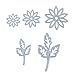 Whitelotous 5pcs Flower Leaves Cutting Dies Handmade DIY Stencils Template Embossing for Card Scrapbooking Craft