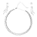 Flowergirl Bridesmaid Bridal Wedding Party 3-Row Rhinestone Necklace Earring Set