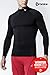 TSLA Men's Thermal Wintergear Compression Baselayer Mock Long Sleeve T Shirts, Zero Winter(t32) - Black & Light Grey, Large.