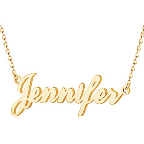 Custom Name Plate Necklace Gold Name Necklace Amazon Custom Name