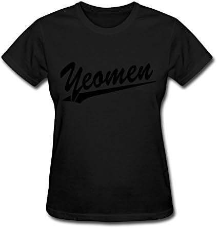 Short Sleeve Black M Yeomen 100% Cotton T-shirt For Female Famous Round Neck T Shirts