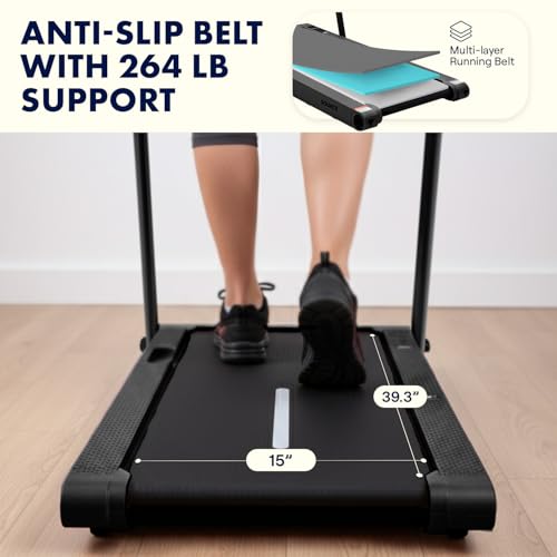 SQUATZ Caminadora Eléctrica Bajo Escritorio 3 en 1 con asa y Placas Vibradoras, Compacta con Pantalla LED, Soporte para Dispositivo, Motor Silencioso y Control Remoto para Casa u Oficina