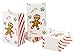 Party Treat Bags - 36-Pack Gift Bags, Christmas Party Supplies, Paper Favor Bags, Recyclable Goody Bags for Kids, Gingerbread Design, 5.1 x 8.7 x 3.2 Inches