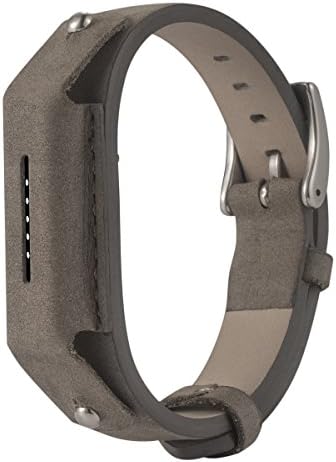 Fitbit Flex 2 Leather Bands,Replacement Holder Leather Straps With Metal Buckle Large Small (Gray, Fit Wirst (5.5'-7.8'))