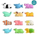 Newseego Compatible iPhone Cable Protector Charger Saver Cable Cute Animal Cable Accessory-12 Pack