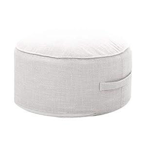 Vaorwne Round High Strength Sponge Seat Cushion Tatami Cushion Meditation Yoga Round Mat Chair Cushions(Creamy White)