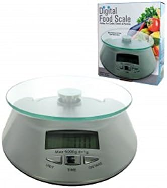 Portion Perfect Digital Kitchen Scale, Multifunction Durable Food Scale with 30% Larger Weighing Plate, Digital Display and Easy Press Buttons.