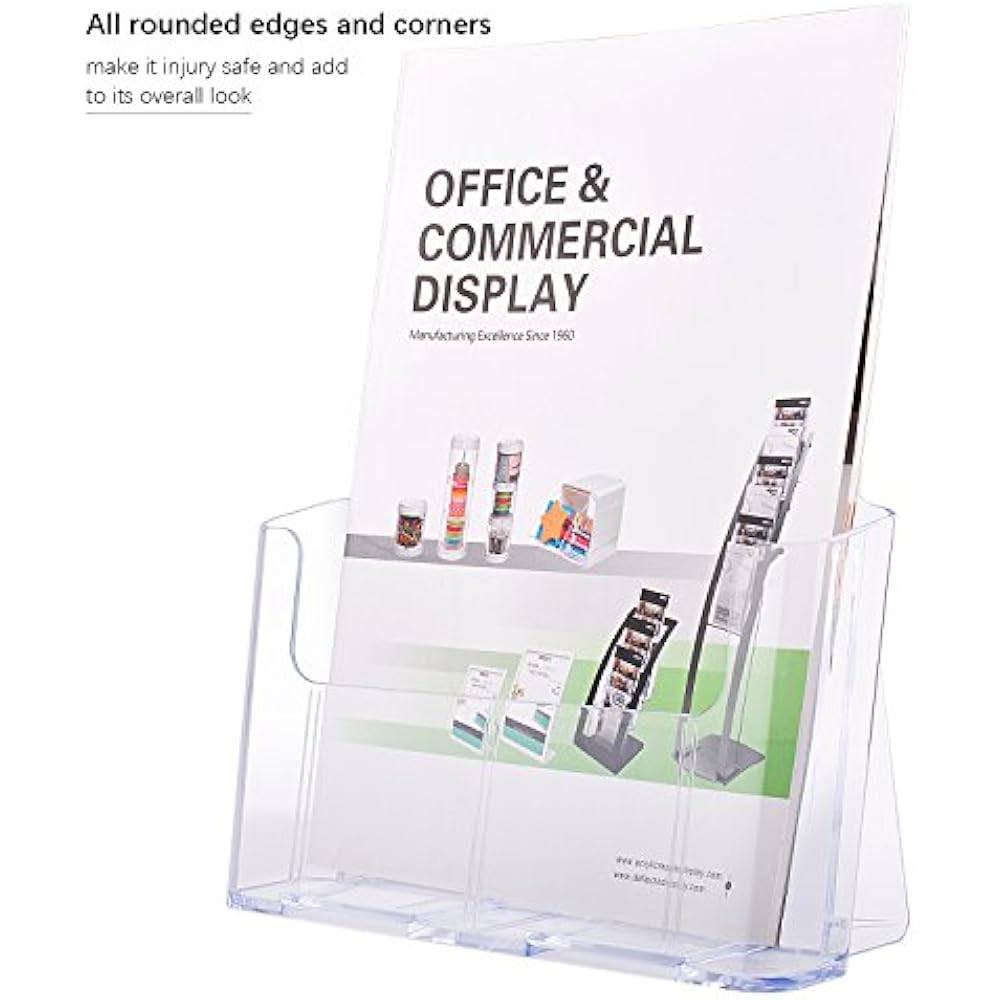 Ktrio Literature Organizers Acrylic Brochure Holder 8.5 X 11 Inches