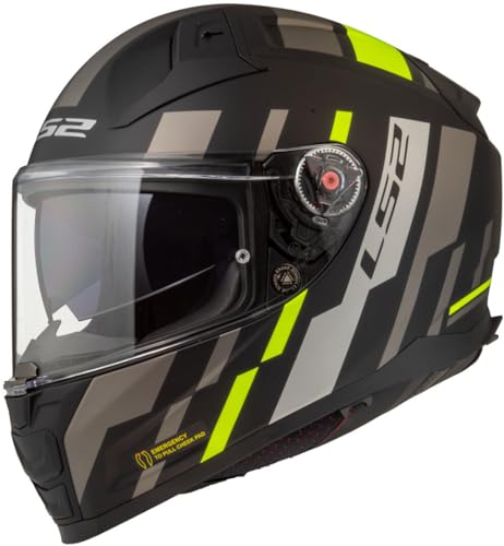 LS2 Integraalhelmen Vector II Tron zwart H-V geel XL
